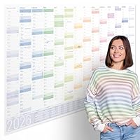 Yohmoe® XL Wandkalender 2026 groß DIN A1 (84 x 60 cm) Seasons GEFALZT in Poster Größe. Querformat, gefaltet - Kalender 2026 Wandkalender