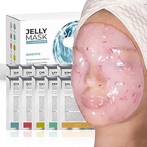 Avery-Rose-Peel-Off-Jelly-Mask-Premium-Modeling-Rubber-Mask-Spa-Set-10-Treatments-24k-Gold-Lavender-Kiwi-Peppermint-Egyptian-Rose-Matcha-Chamomile-Tea-tree-Jazmine BRÃUN Peel-Off Jelly Mask Hydrating Premium Modeling Rubber Mask Spa Set - 10 Treatments (24k Gold, Lavender, Kiwi, Peppermint, Egyptian Rose, Matcha, Chamomile, Tea tree, Jazmine)