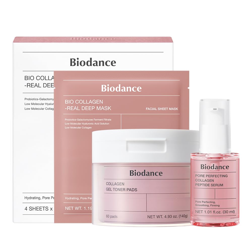 Biodance スキンケア5点セット ピンクライン Amazon.com: BIODANCE Collagen Pink Glow Trio: Collagen Real Deep