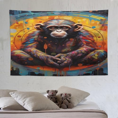 Tapisserie singe grande taille 150x230 cm décor salon
