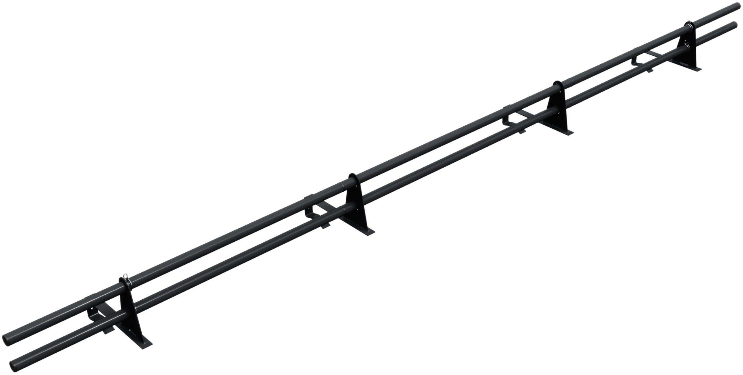 Parotec SCHNEEFANGROHR-Komplettset 3,0 m (300 cm) - für Dachziegel (Ton), Betondachsteine, Falzziegel & Dachpfannen - Schneefang/Dachlawinenschutz - 2 Rohre, 4 Halterungen - RAL 7016 Anthrazit