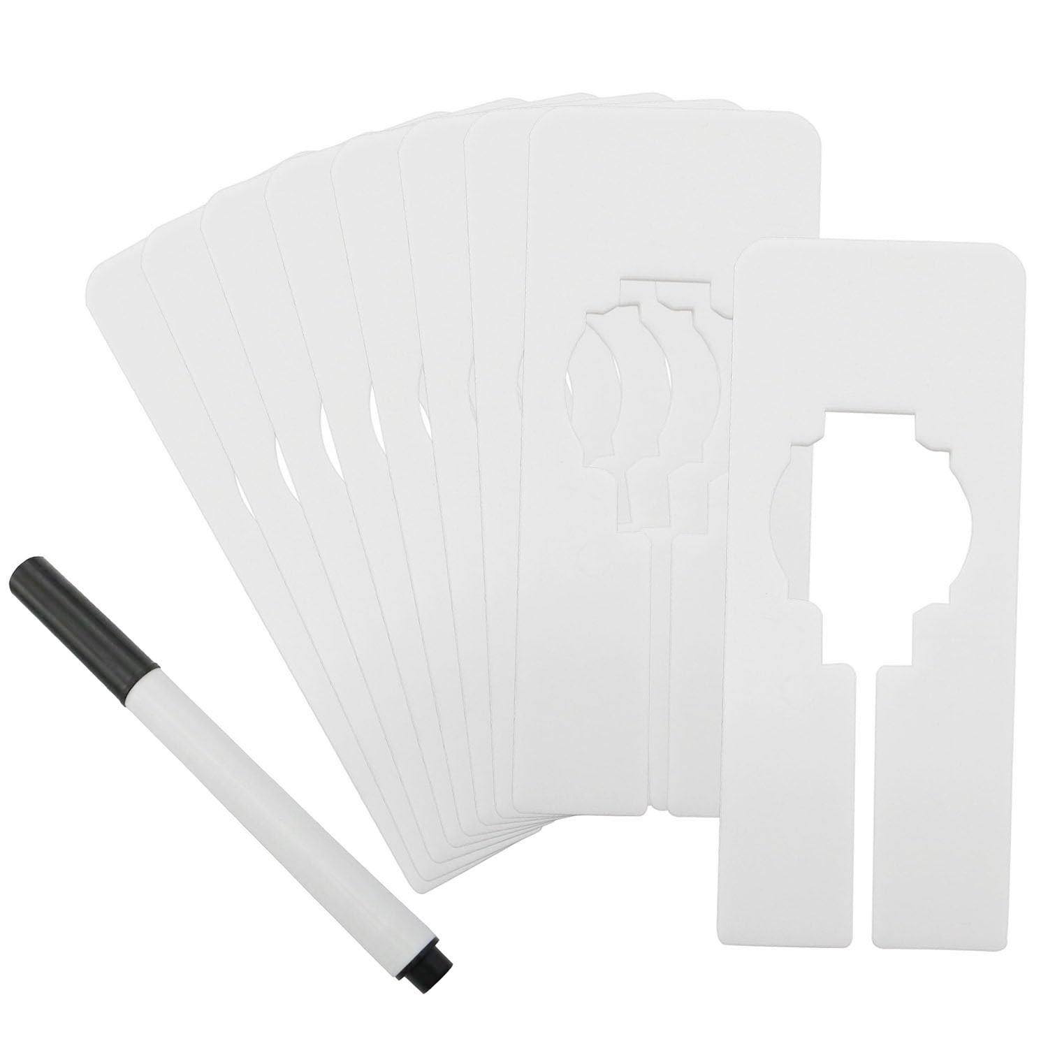 Closet Dividers Set Of 10 | White Clothing Rack Organizers For Hanging Clothes & Storage