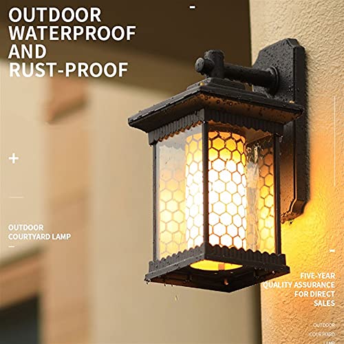 Lanterne murale extérieure étanche applique carrée luminaire E27