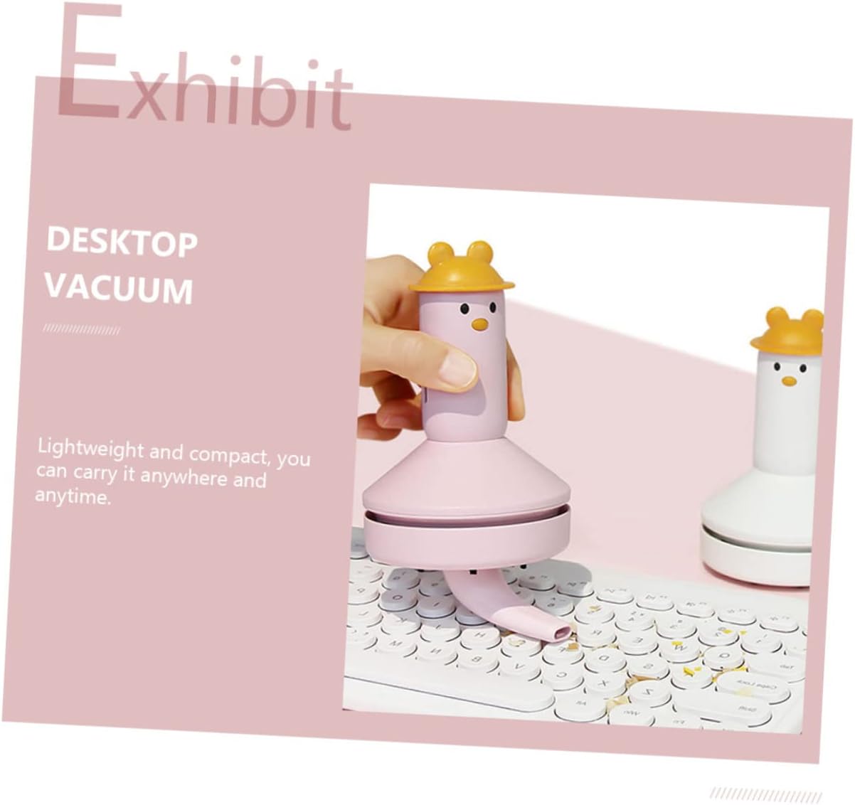 Mini Desktop Vacuum Cleaner Dust Removing Device for Students Portable Household Electric Cleaner Dust Collector for Desk for Paper Scraps and Eraser Cleanups