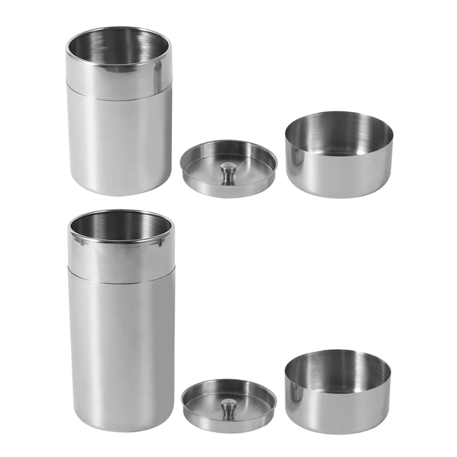 Barattolo ermetico, 1 pz 550 ml/450 ml In Acciaio Inox Sfuso Foglia di Tè Lattine Canister Caffè Scatola Immagazzinaggio Frutta Secca for La Casa(S)