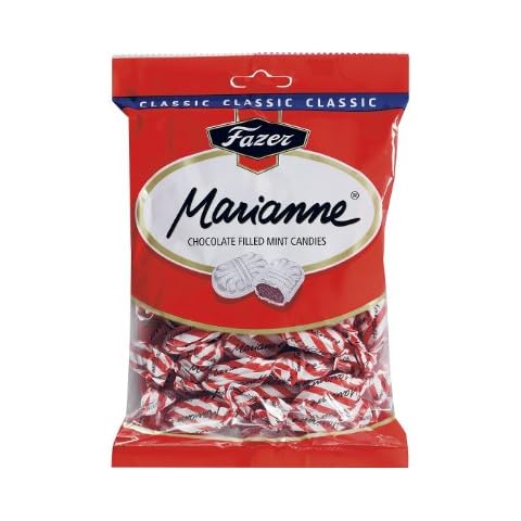 Fazer Marianne Rot Finnischen Milchschokolade Gefüllt Mint Bonbons Süßigkeit Süßigkeiten Beutel 220g Cover