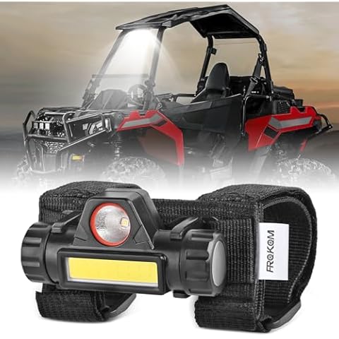 Frokom UTV Dome Light, Rechargeable UTV Cage Roof Lights, Roll Bar Cage Mount Interior Lights for Polaris RZR Can-Am Yamaha Talon Kawasaki Arctic Cat Golf Cart for 1.5-2.0 inches 1-Pack Cover