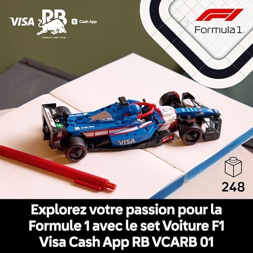LEGO Speed Champions Voiture F1 Visa Cash App RB VCARB 01 - Maquette à Construire d'un véhicule de Formule 1 - Minifigurine Collector de Pilote de Course - Idée de Cadeau pour Adulte 77246