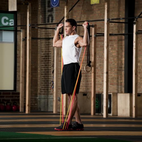 Image of Lifeline Fitness Variable Resistance Trainer Kit - Adjustable Resistance Bands for Working Out - Home Gym Exercise Bands with Door Anchor, Carry Bag, 5ft. Bands and Triple Grip Handles