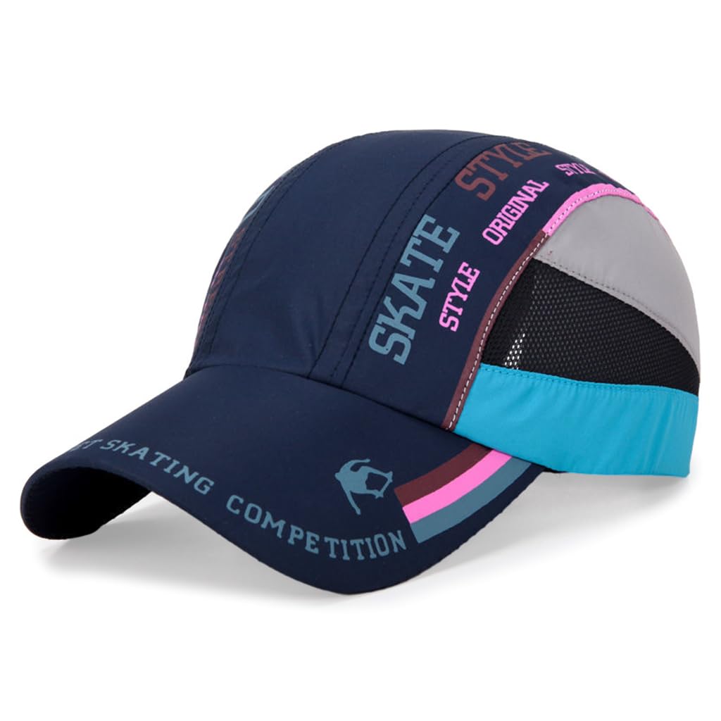 GUSTAVE Sport Cap Summer Cap Quick Dry Hat For Outdoor Unisex Outdoor Cap For Men Women Lightweight Breathable Polyester Uv Protective Running Cap For Hiking, Sport, Running, Travel, Blue, Free Size