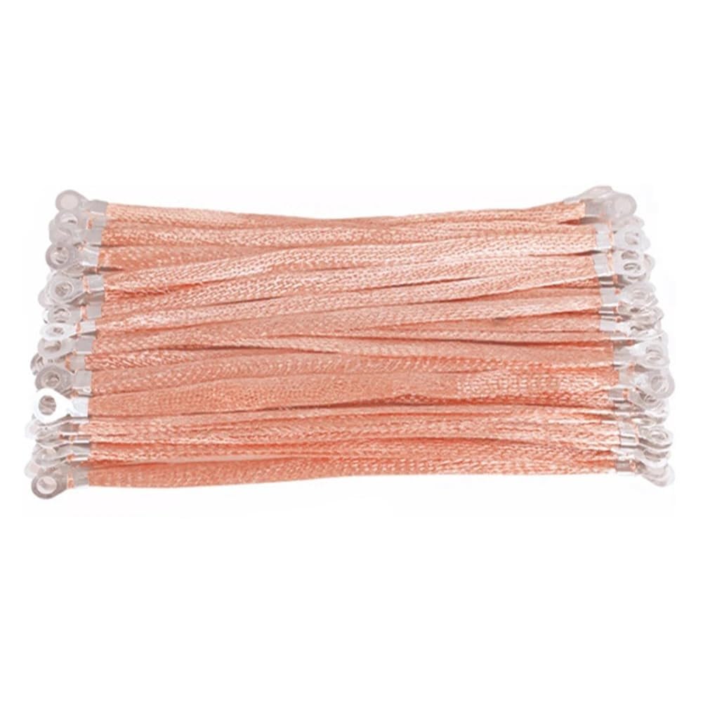 Erdungsband, Erdungskabel aus reinem Kupfer, Brückenerdungsdraht, führendes geflochtenes Kabel, Kreuzerdungsbrücke, Verbindungsband, flexibel, 100 Stück(6#200mm)