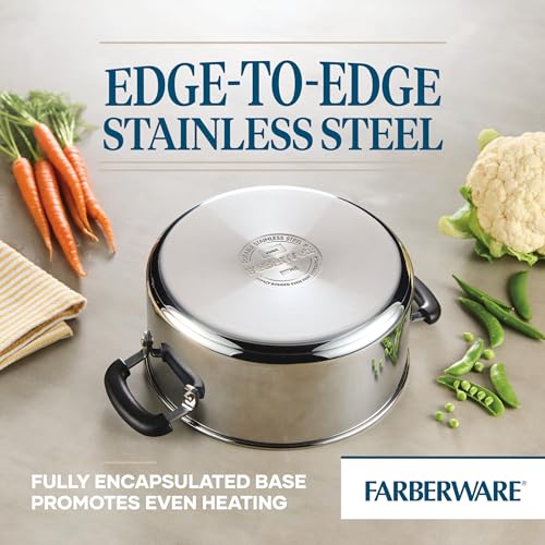 Farberware Brilliance Dutch Oven Pot with Lid, 5 Quart, Stainless Steel - image 3