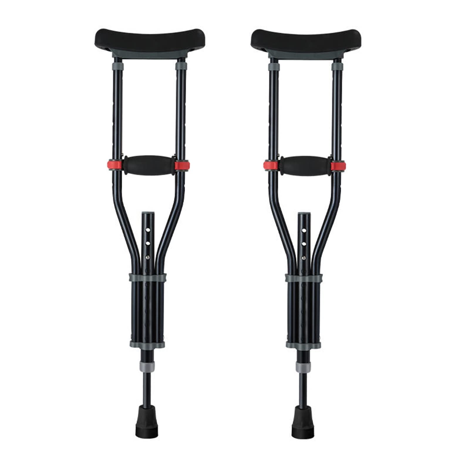 Muletas Axilares para Niños, Muletas de Aluminio de Altura Ajustable, Muletas Médicas para Caminar, Cómodas Almohadillas Axilares, Altura Aplicable 100~135cm