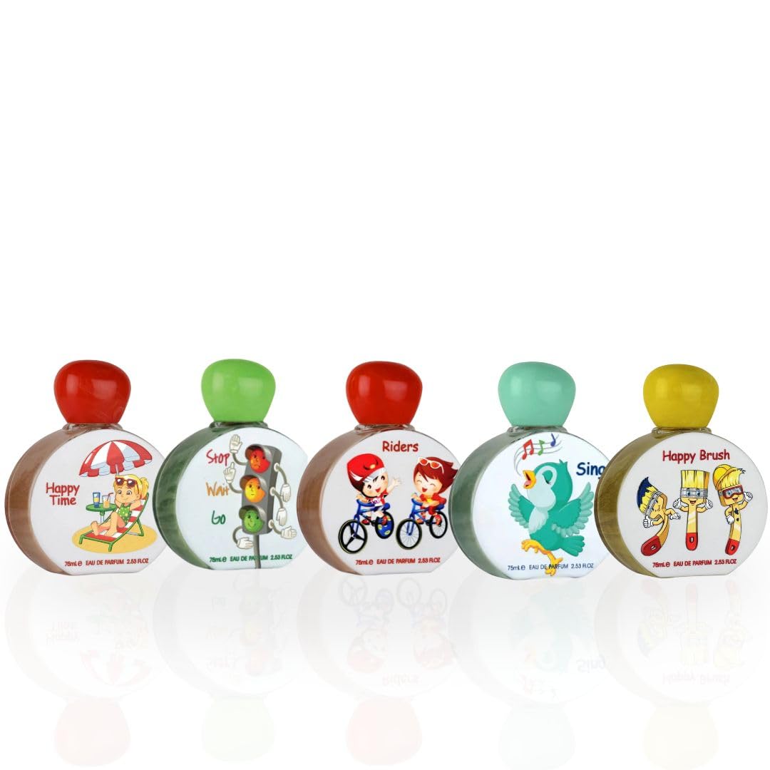 Lattafa Happy Brush, Time, Stop Wait Go, Riders, Sing for Kids EDP Sprays 75ML (2.5 OZ) Pride | Fresh, Sweet & Fun Scents for Playful Moments (MAGICAL COLLECTION)