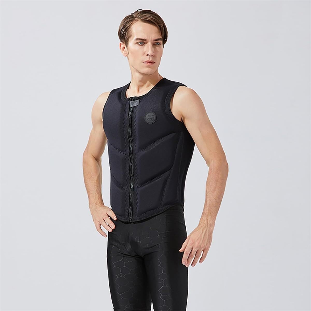 Schwimmweste mit high Auftrieb for Erwachsene, Neopren-Rettungsweste, verstellbare Wassersicherheitshilfe, for Kajakfahren, Schnorcheln und Paddleboarding(3X-Large)