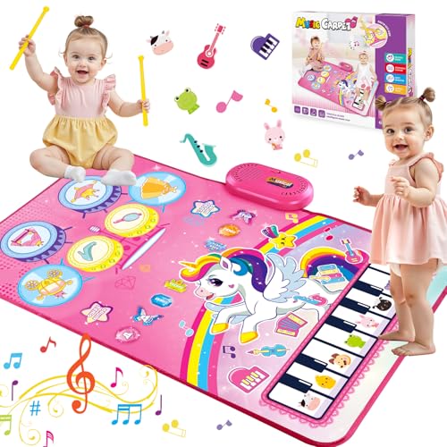 Dromlag Unicornio Juguetes Niña 1 Año, Alfombra Musical 3 En 1 con 6 Instrumentos Juguetes Regalo 1 2 Niña Años, Juegos Juguetes Montessori Educativos Sensoriales Bebe 1 Año Piano Infantil Dromlag Unicornio Juguetes Niña 1 Año, Alfombra Musical 3 En 1 con 6 Instrumentos Juguetes Regalo 1 2 Niña Años, Juegos Juguetes Montessori Educativos Sensoriales Bebe 1 Año Piano Infantil