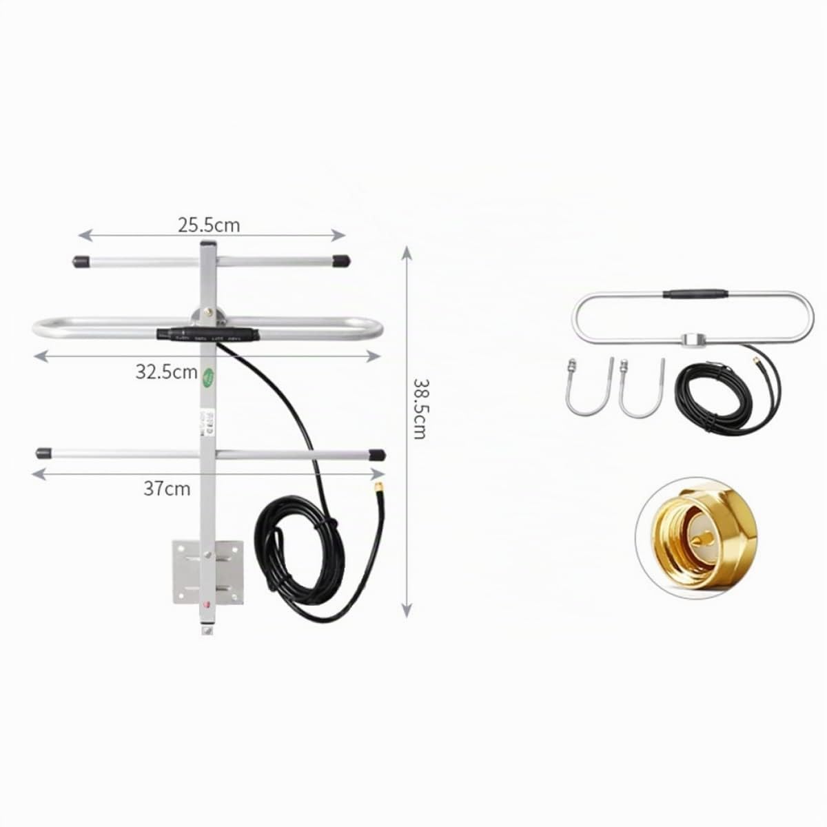 6dBi UHF 433MHz für YAGI Antenne für SMA Stecker Anschlusskabel RG58 Außenantenne