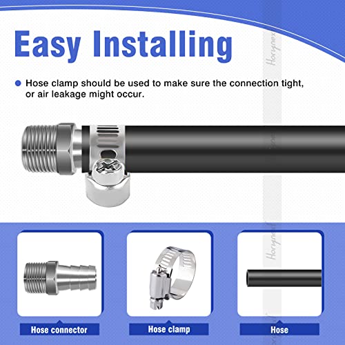Horiznext Npt 1" Male Thread To 1 Inch O.d. Barb Stainless Steel Pipe Fitting, For Connecting 1 Inch I.d. Air Hose Tubing, Pack Of 2 Pcs #TOP2