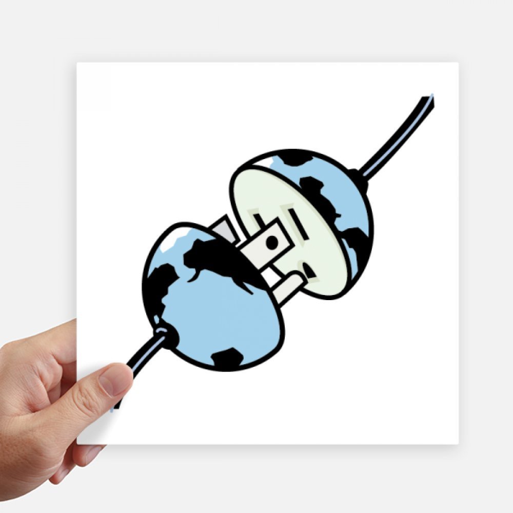 Sticker carré socket plug 20 cm pour cacher rayures de valise