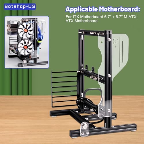 Gabinete para motherboard de aluminio DIY - Compatible con chasis ATX, M-ATX, ITX para PC miniatura 3