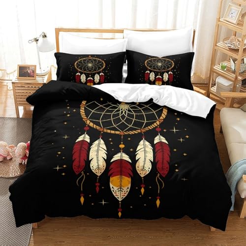 Housse de couette libellule néon infroissable zippée pour lit 220x240 parure microfibre douce - 3