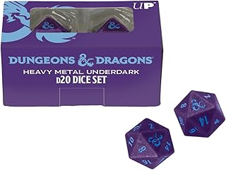 Ultra PRO - 2 D20 Underdark Dice Set for Phandelver and Below: The Shattered Obelisk for Dungeons & Dragons, Polyhedral Dice for DND RPG MTG Games, 20 Sided Dice for Table Games