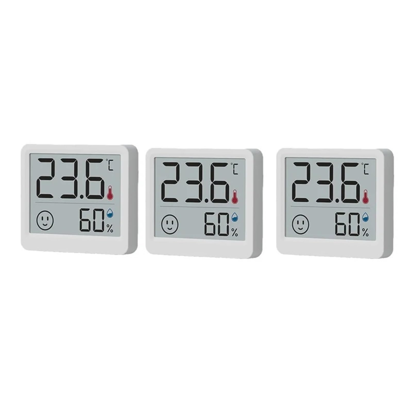 2,5-calowy LCD Elektroniczny Cyfrowy Miernik Temperatury I Wilgotności Termometr Wewnętrzny Higrometr Czujnik Pogody Zegar DokłAdne I łAtwe Do Odczytania(3pcs)