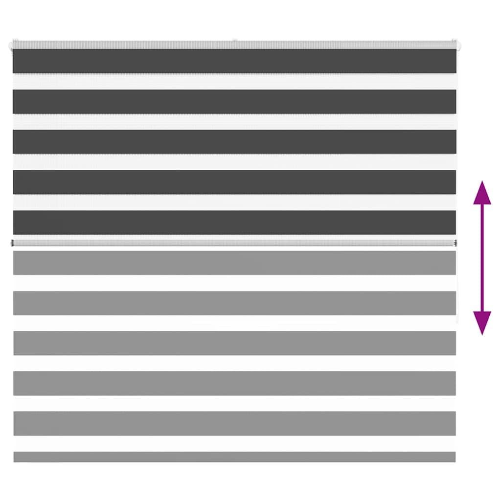 Rollo Zebra, Schwarz, 160 x 150 cm, Polyester | Blickdicht, doppellagig, Wandmontage oder ohne Bohren, leicht zu reinigen, Kindersicherung