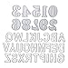 Produktbild 36 Stück Stanzschablone Groß-Buchstaben+Zahlen Set Metall Stanzformen Grosse Alphabet Silber Stanzschablonen für DIY Cutting Dies Scrapbooking Album,Schneiden Schablonen Papier Karten Sammelalbum Deko