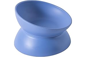 Raised Cat Bowl: Elevated Tilted 2-in-1 Feeder for Stress-Free Pet Dining