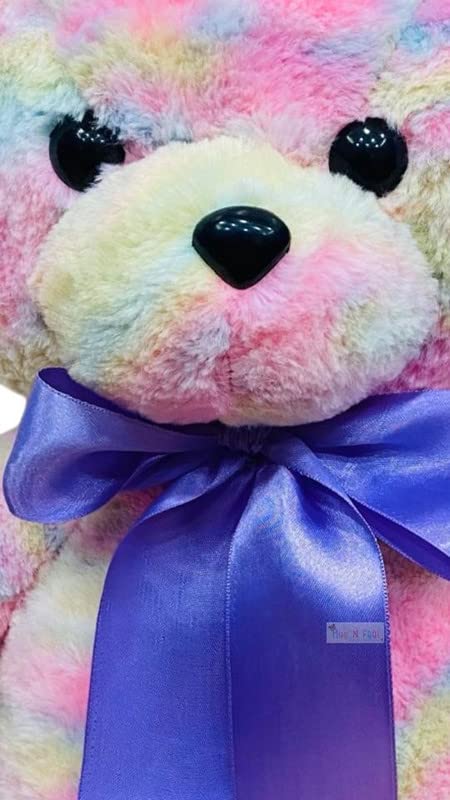 Image of HUG 'n' FEEL SOFT TOYS Super Soft Stuffed Teddy Bear Plush Toy Teddy Bear Cuddly Baby Soft Toy for Girls Birthday Gift Items (60 cm) Rainbow Teddy