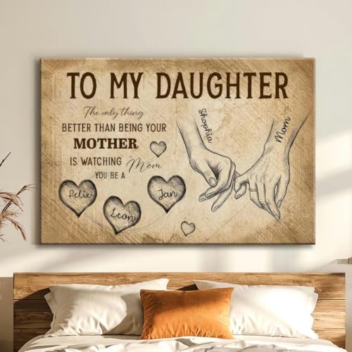 GABITA Personalized Mother-Daughter Wall Art Canvas, The Only Thing Better Than Being Your Mother, New Mom Gift, Mother's Day Canvas, Gifts for Daughter — view 6