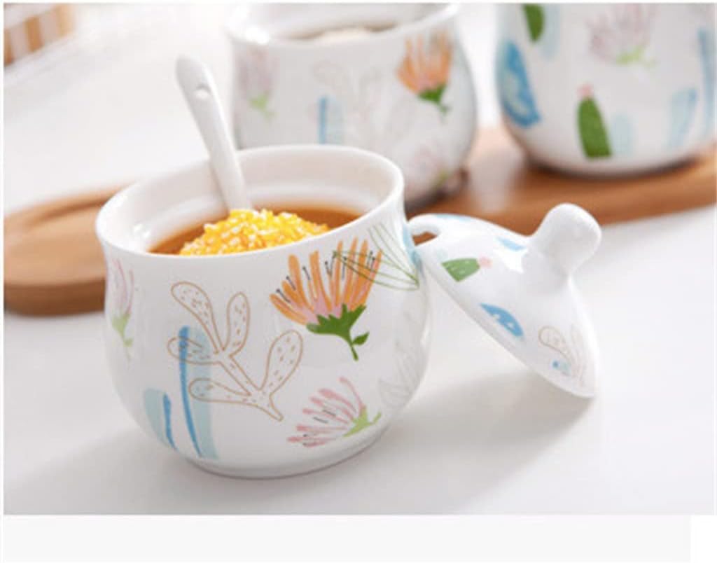 Kitchen Spice Tool Ceramic Spice Jar Seasoning Box Seasoning Bottle Jar Seasoning Bottle