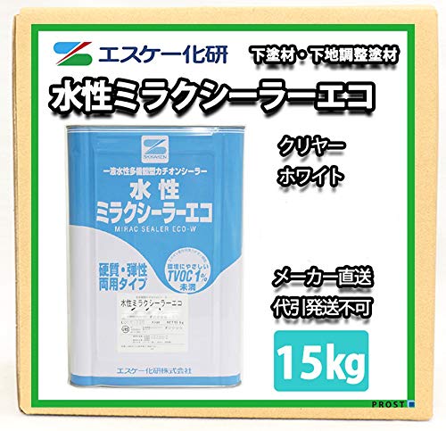 Amazon.co.jp: 水性ミラクシーラーエコ クリヤー 15kg エスケー化研 