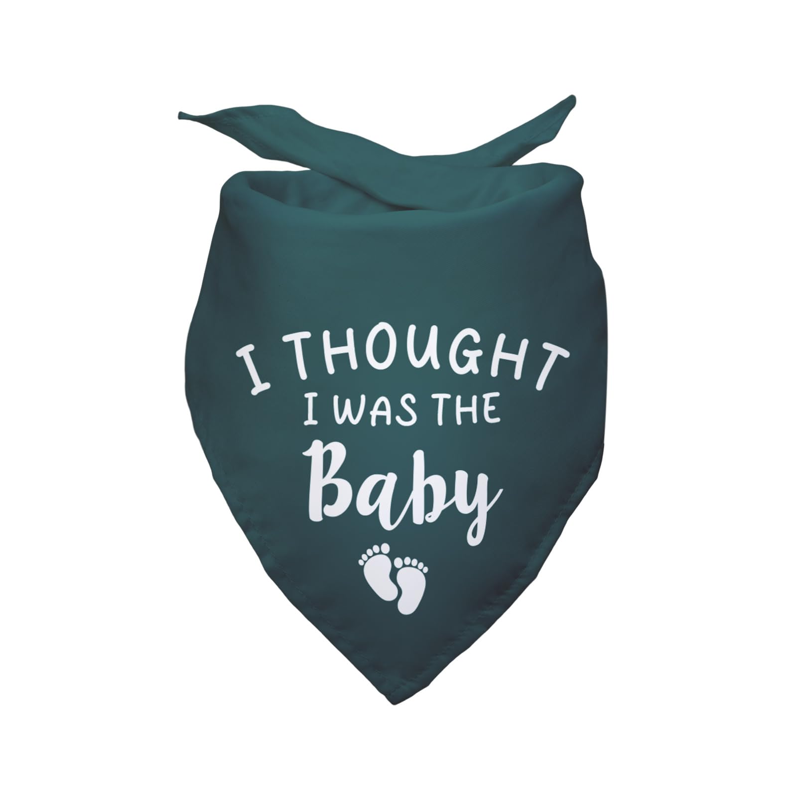 I Thought I was The Baby Dog Bandanas Pet Dog Pregnancy Announcement Gender Reveal Photo Prop Green Pet Scarf Decorations Accessories for Dog Lovers Owner Gift