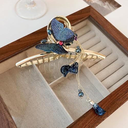 Pinza para cabello Wiwpar con diseño elegante azul miniatura 2