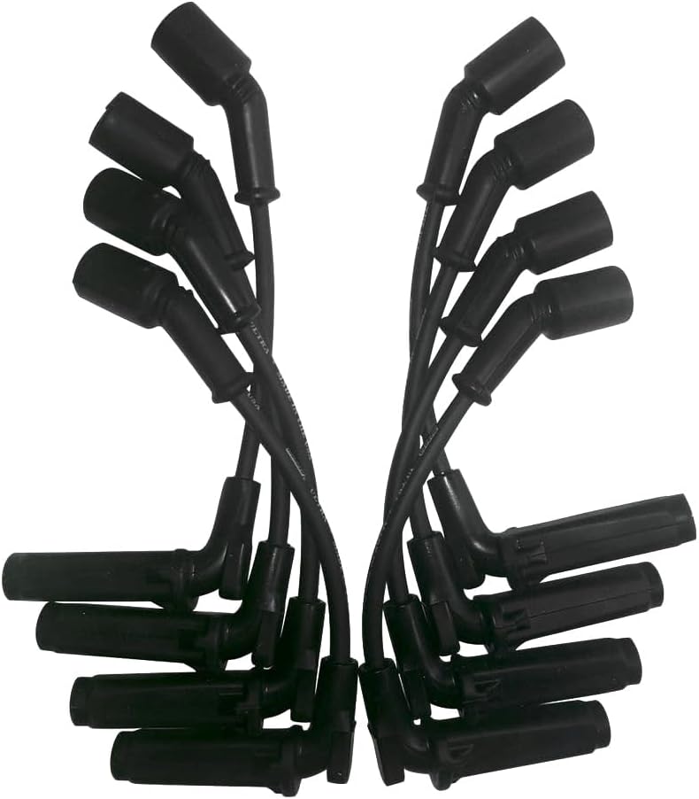 Moroso 51032 Ultra Series Black Spark Plug Wires, GM LS, 9.75" Length, 90 Degree Plug Ends