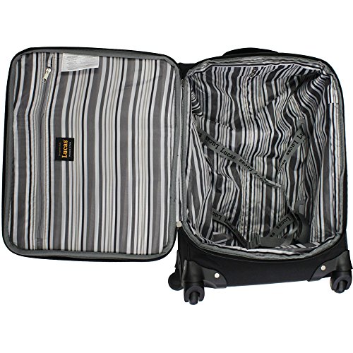Lucas Luggage Lightweight 27 inch Large Softside Expandable Suitcase