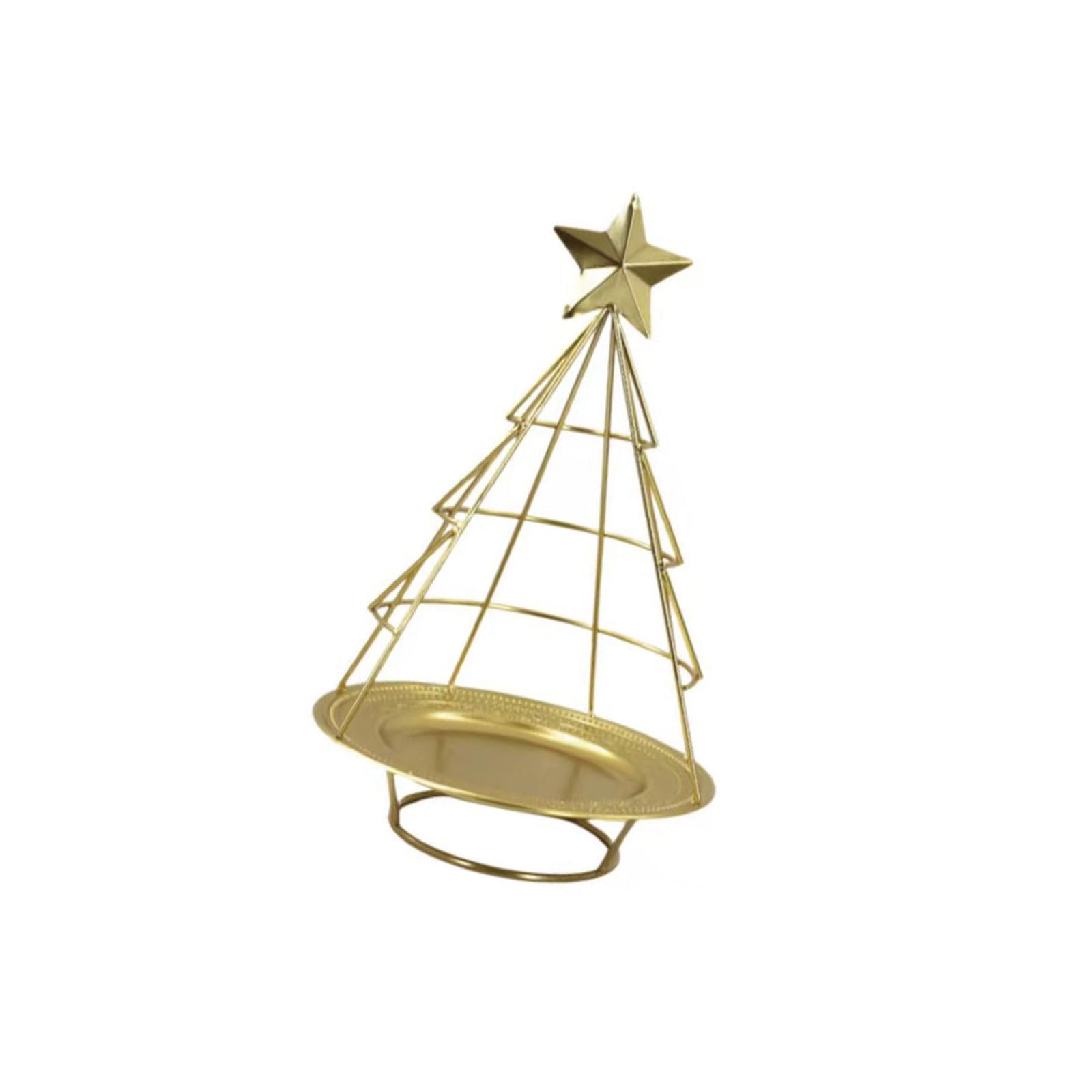 Christmas Tree Tealight Holders, Iron Metal Christmas Decorations, Tabletop Centerpieces Decorative Stands Decorative Stand
