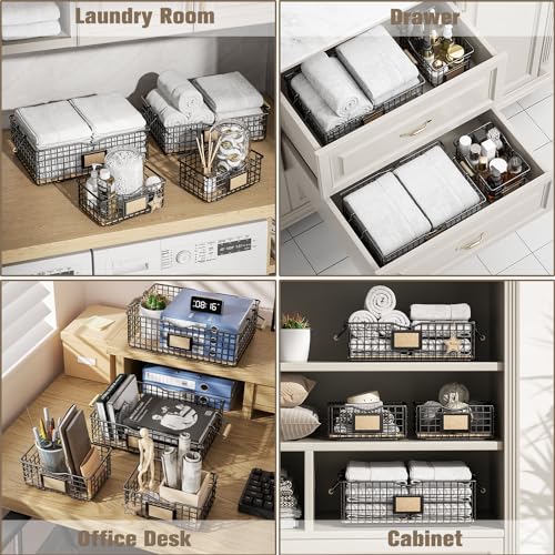 Bathroom-Organizers-and-Storage-4-Pack-Storage-Baskets-for-Shelves-Multipurpose-Bins-Organizer-with-Wooden-Handles-Decorative-Organizer-Baskets-Set-for-Bathroom-Laundry-Living-Room-Black Bathroom Organizers and Storage 4 Pack Storage Baskets for Shelves Multipurpose Bins Organizer with Wooden Handles Decorative Organizer Baskets Set for Bathroom Laundry Living Room Black