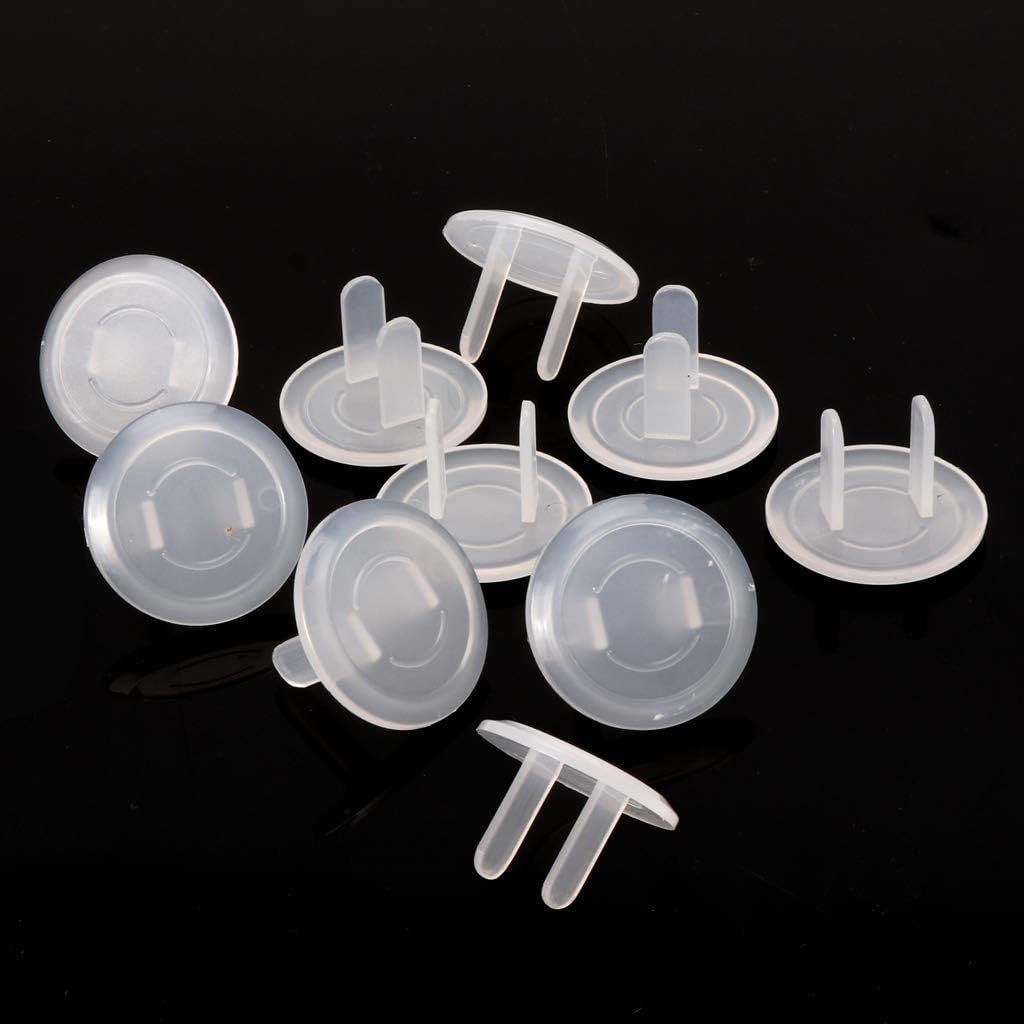 10pcs White Power Socket Plugs Protector Cover,Protection Anti Electric Shock Electrical Outlet Cover Plate,Protection Anti Electric Shock for Baby Safety Guard,Electrical Safety Safety