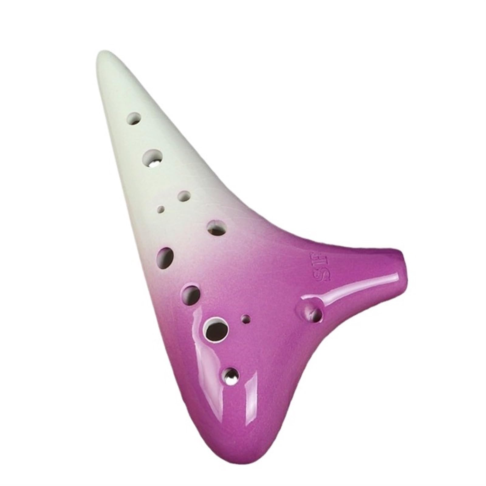 Ocarina principianti Ocarina In Ceramica A 12 Fori SF Strumento Per Principianti Professionale Con Tonalità Alta In F A 12 Fori(Purple)
