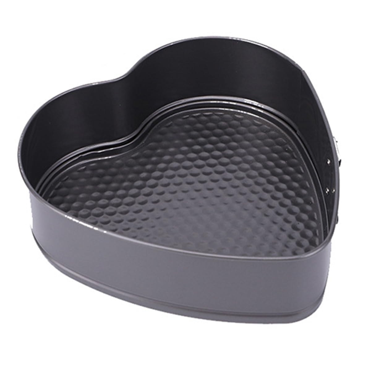 Heart Shaped Springform Cake Tin 10inch Springform Heart Shaped Pan Carbon Steel with Non-Stick Coating Removable for Cheesecake Chiffon Quiche