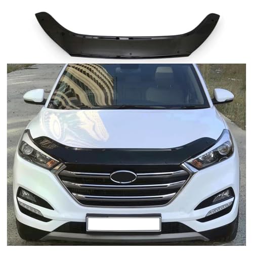 Bonnet Protector for Hyundai Tucson (2016-2020) – Piano Black Bug Shield & Hood Deflector – Front Stone Guard Hood Cover