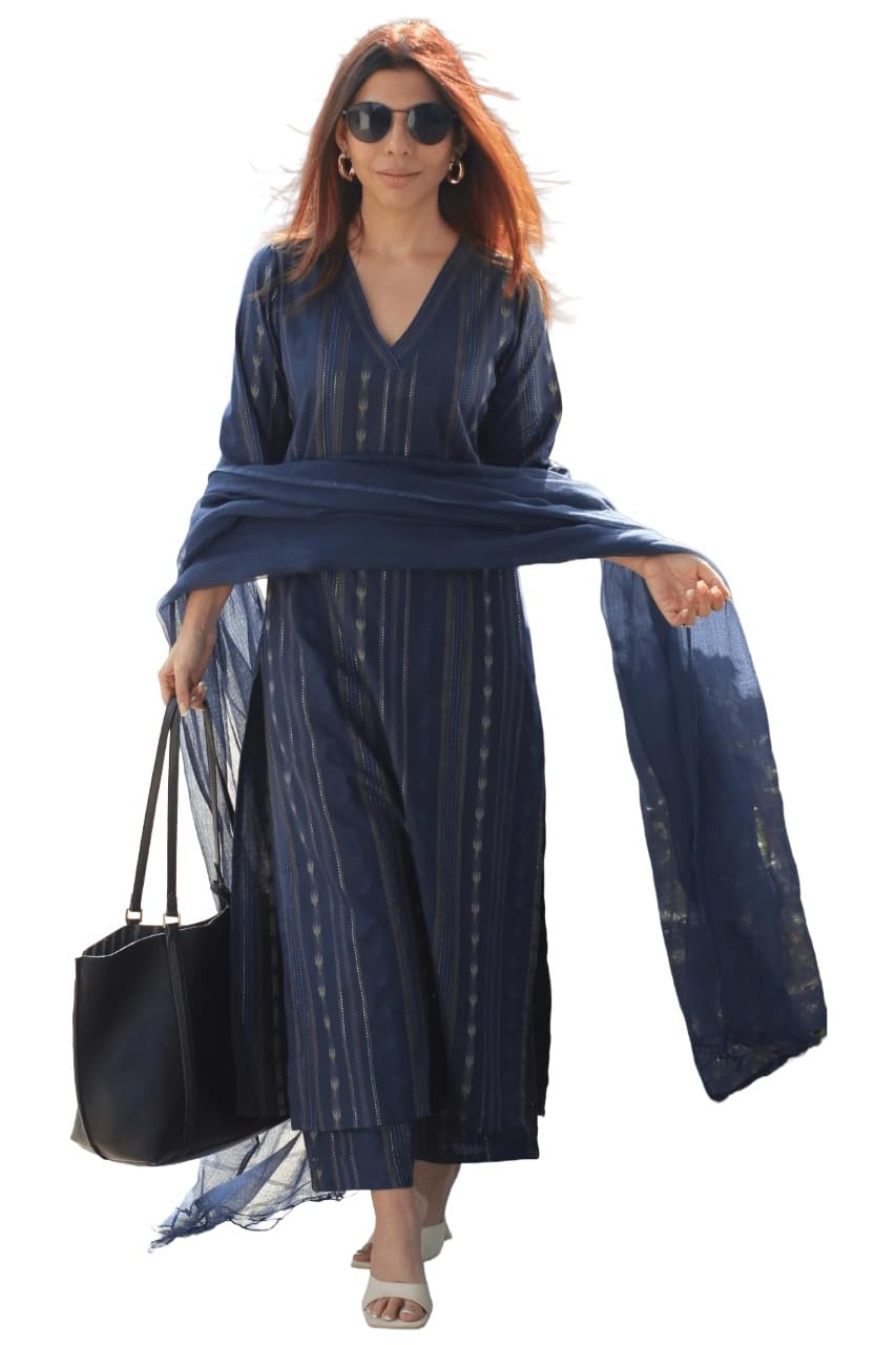 Women’s Rayon Viscose Printed Straight Kurta with Pant and Dupatta Set | Elegant Ethnic Kurta Pant Dupatta Outfit for Women | Office Festive Casual Wear
