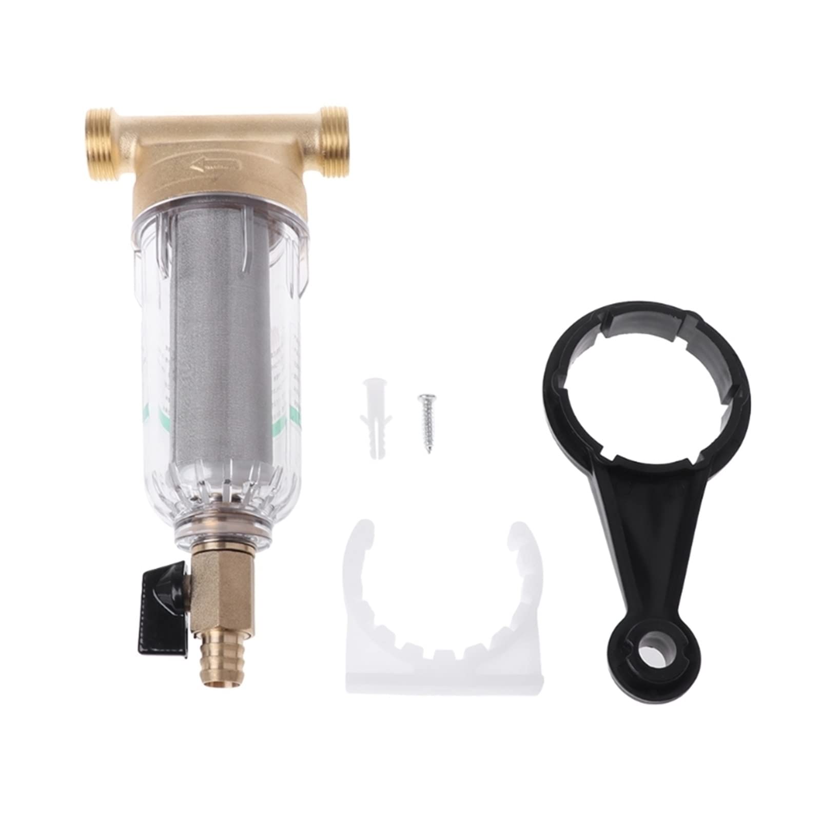 6 points avant purificateur cuivre plomb filtre à eau maison poussière inoxydable maille robinet Matériaux sûrs
