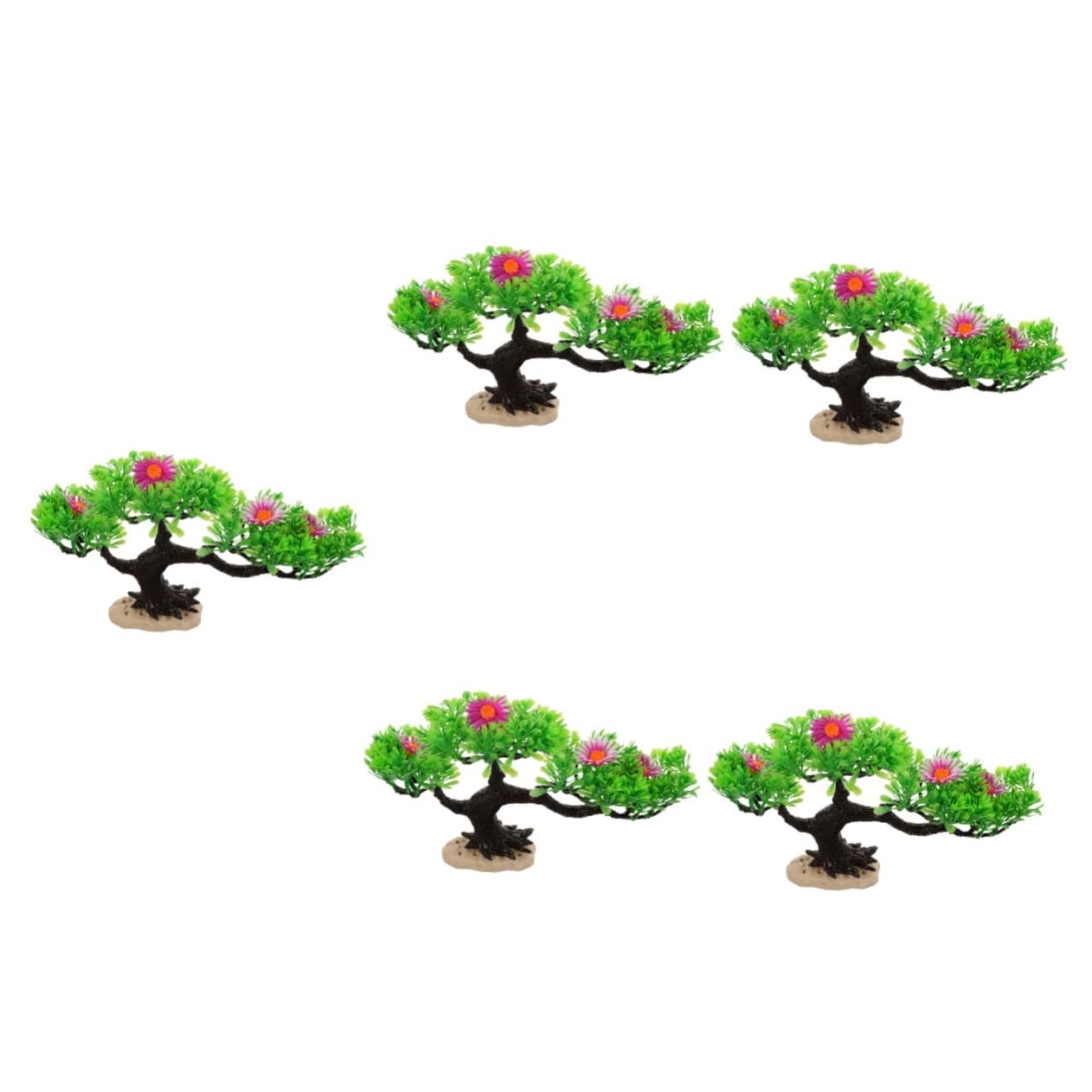BESPORTBLE 5piezas Adorno De Árbol Acuático Simulado para Peceras Decoración Natural para Acuarios Pequeños Accesorio Embellece El Hábitat De Peces y Reptiles