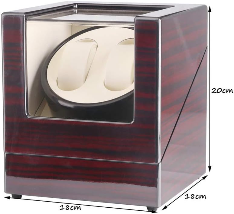 Watch Winders Watch Winder Boxes Piano Paint Automatic Watch Winder Quiet Motor Automatic 2+0 Winding Box Turn Table Device Mechanical Watch Storage Watch Box
