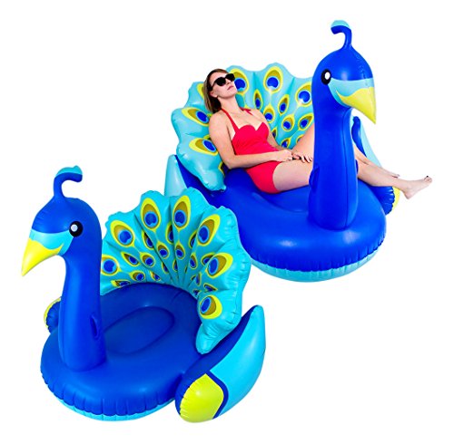 Holiday Deals 🛒 Swimline Peacock Premium Bird Lounger for Swimming Pools (2 Pack) , Yellow