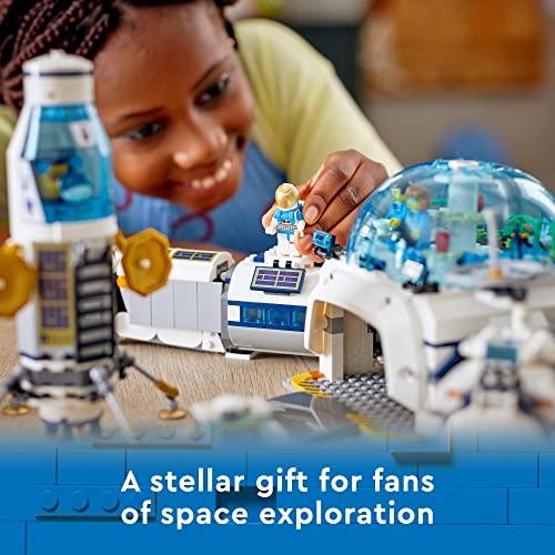 51GjKoWYEVL City Space Lunar Research Base 60350 Building Toy Set for Kids, Boys, and Girls Ages 7+ (786 Pieces) - Image 7